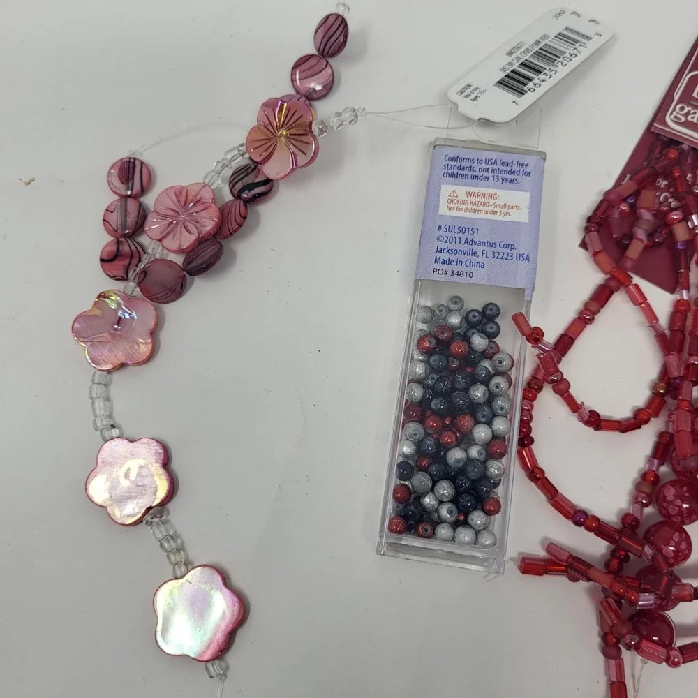 Bundle Jewelry Making Supplies Arts And Crafts Red Lot #13